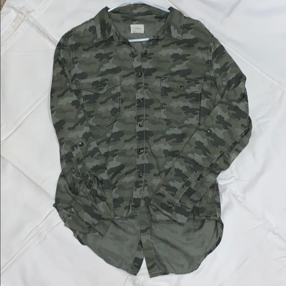 Button down camo shirt